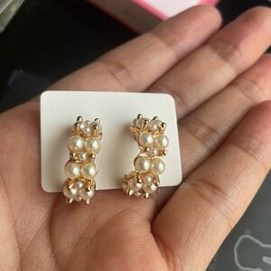 stainless steel pearl earrings